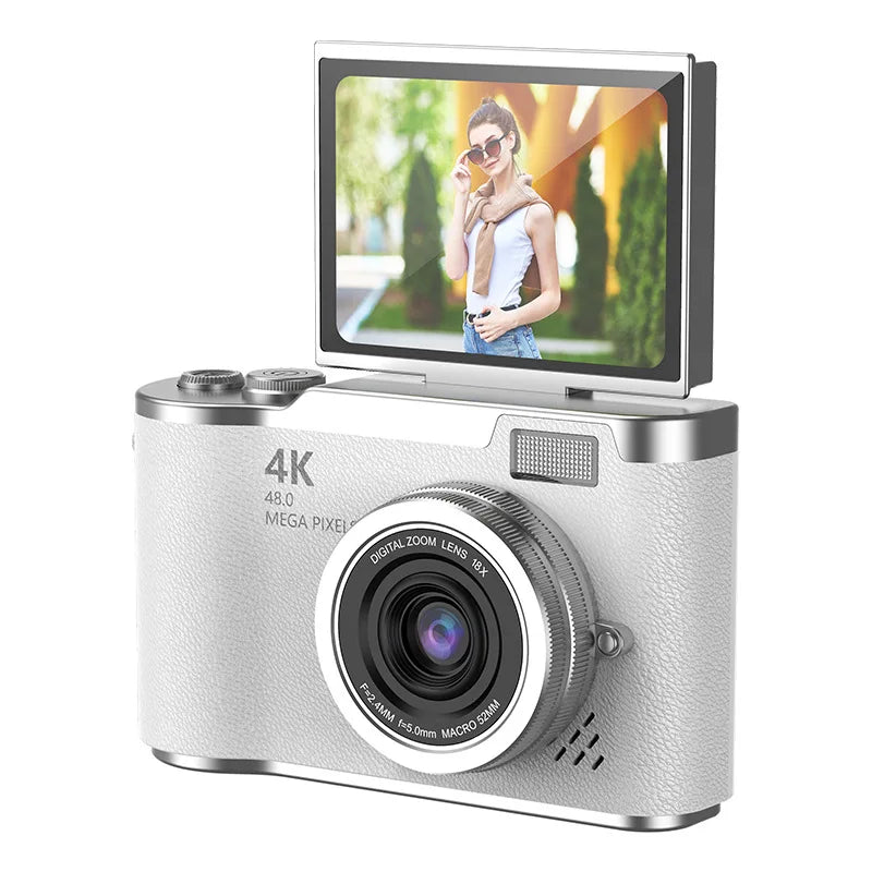 4K Digital Camera 48MP Kid Camera Autofocus Vlogging Camera 2.4inches Flip the Screen 180° for Kid Adult Beginners Portable Cam