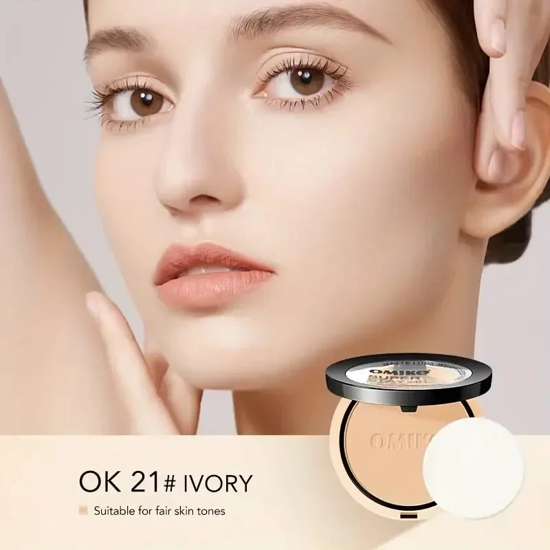 LUXE LINE 3-Color Face Pressed Powder – Oil Control Mineral Concealer