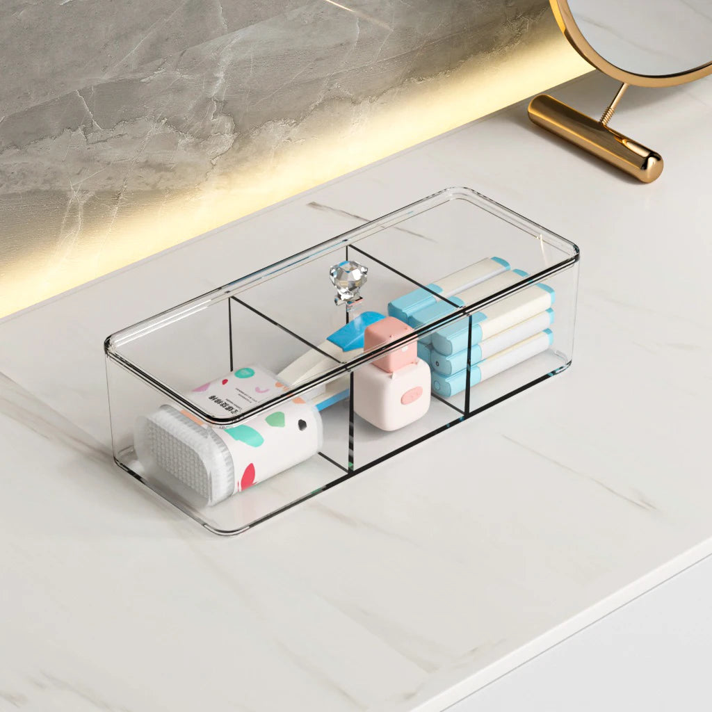 LUXE LINE Makeup Organizer for Drawer & Vanity – Countertop & Cabinet Storage Box