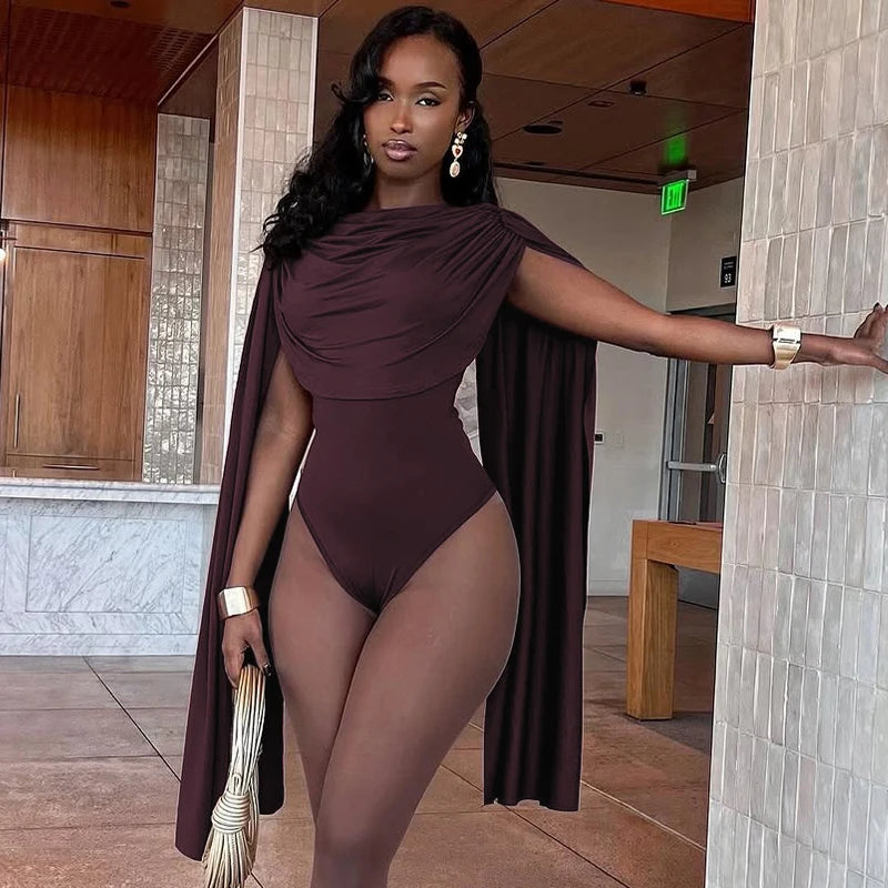 Hugcitar Ruched Bodysuit Romper