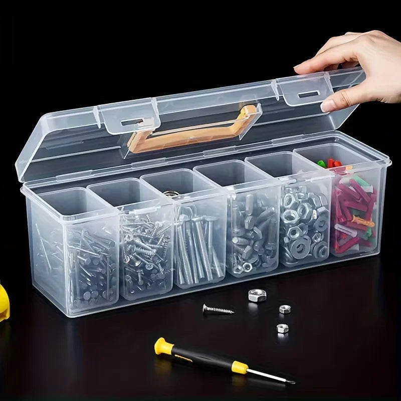 1/7pcs Tool Parts Storage Box Set Multi-Compartment Tool Organizer,Sorting Box for Screws,Wrenches,Hardware Accessories,and Toys