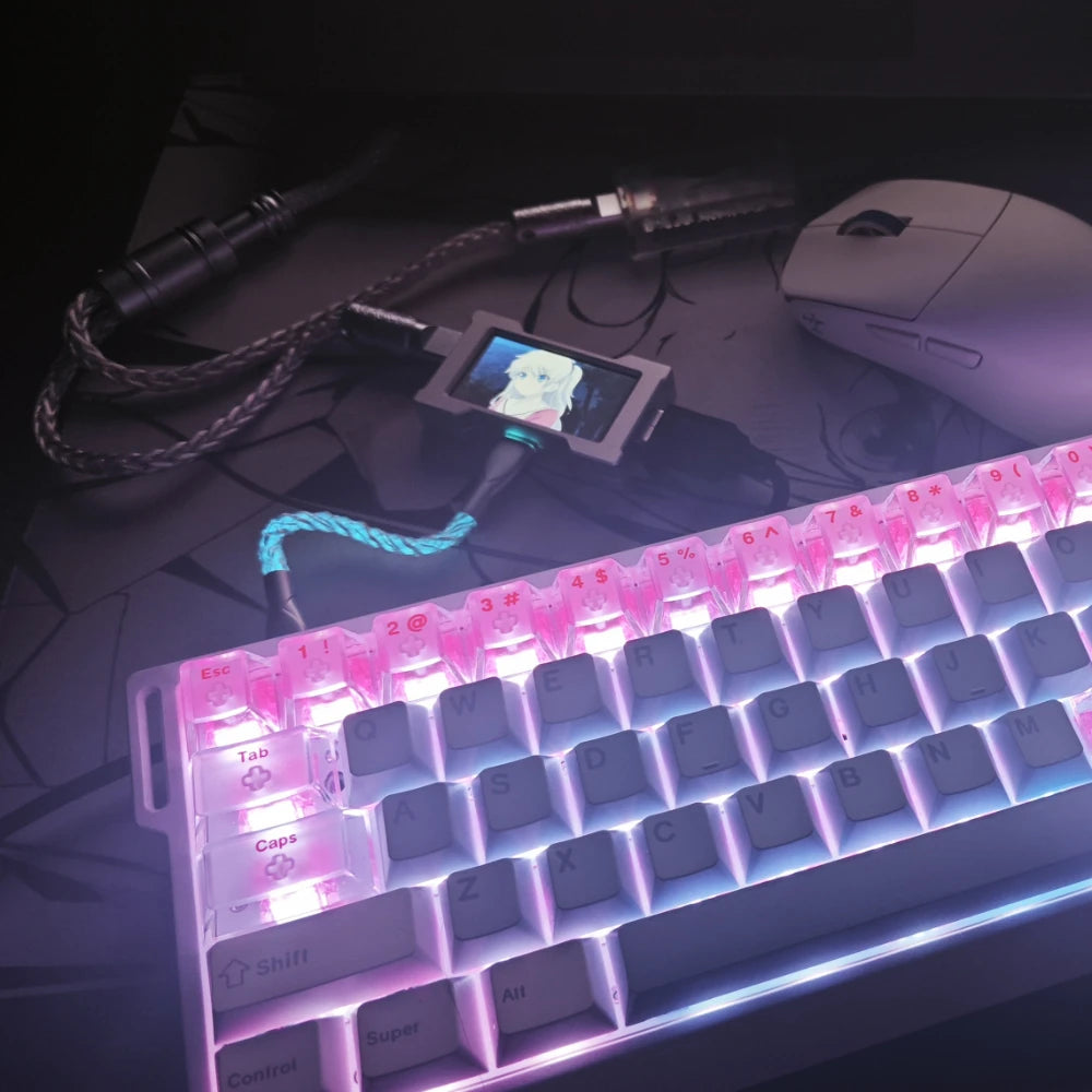 LUXE LINE HMLAB ZNEO Gaming USB Hub – 2-to-3 Port, 8K, RGB Screen
