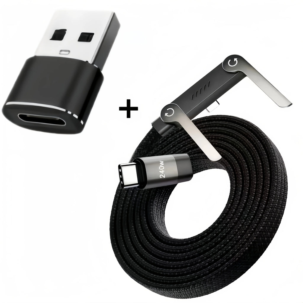 LUXE LINE Foldable Charging Cable with Integrated Stand