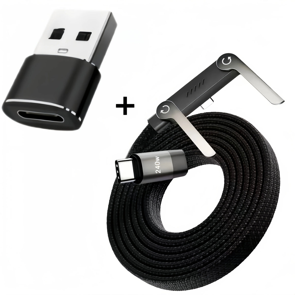LUXE LINE Foldable Charging Cable with Integrated Stand