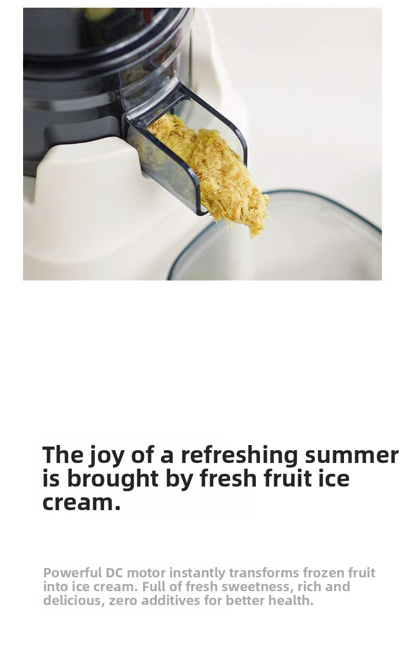 Large-Caliber Juicer Household Automatic Juicer Low-Speed Slag Juice Separation Food Grade 304 Stainless Steel Easy to Clean