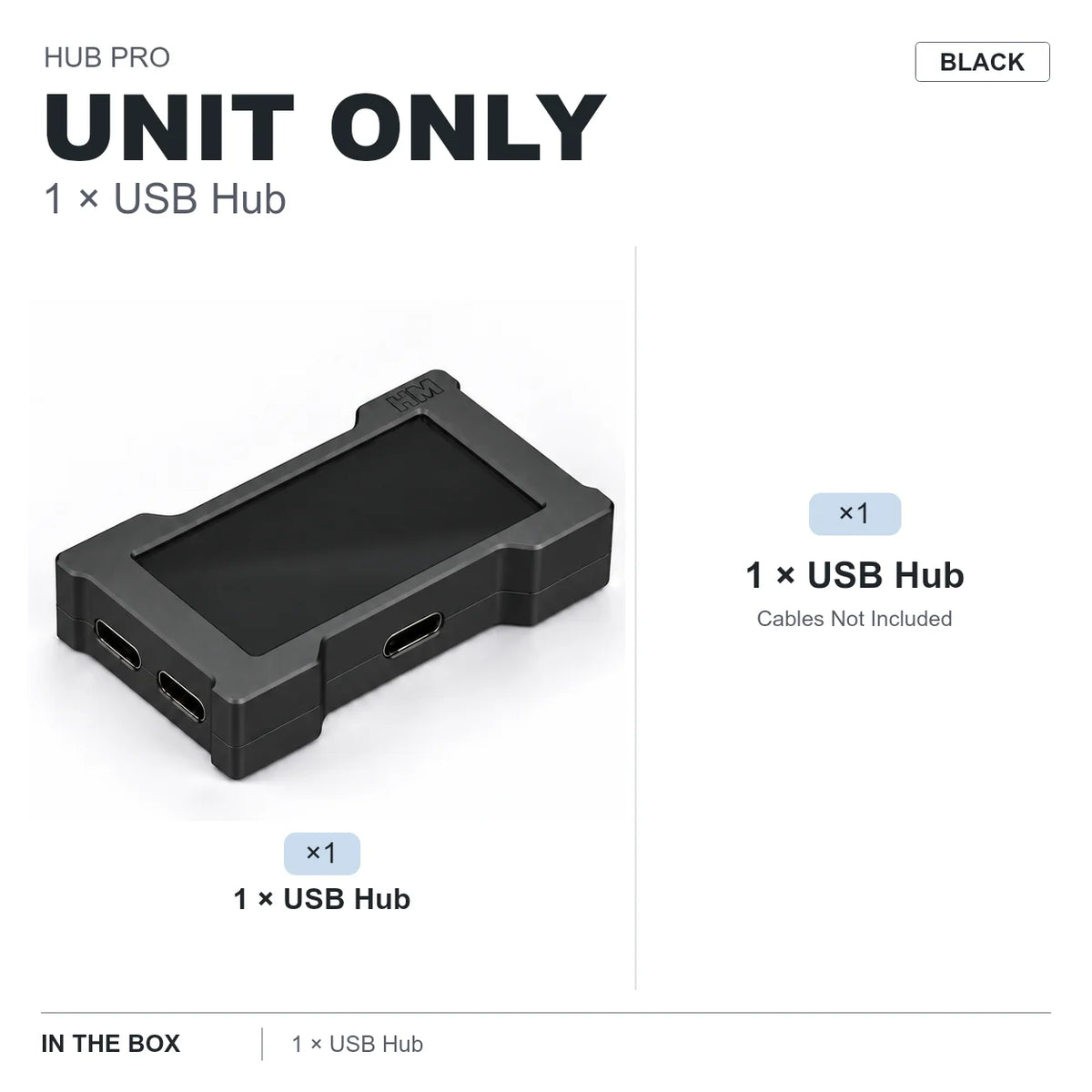 LUXE LINE HMLAB ZNEO Gaming USB Hub – 2-to-3 Port, 8K, RGB Screen