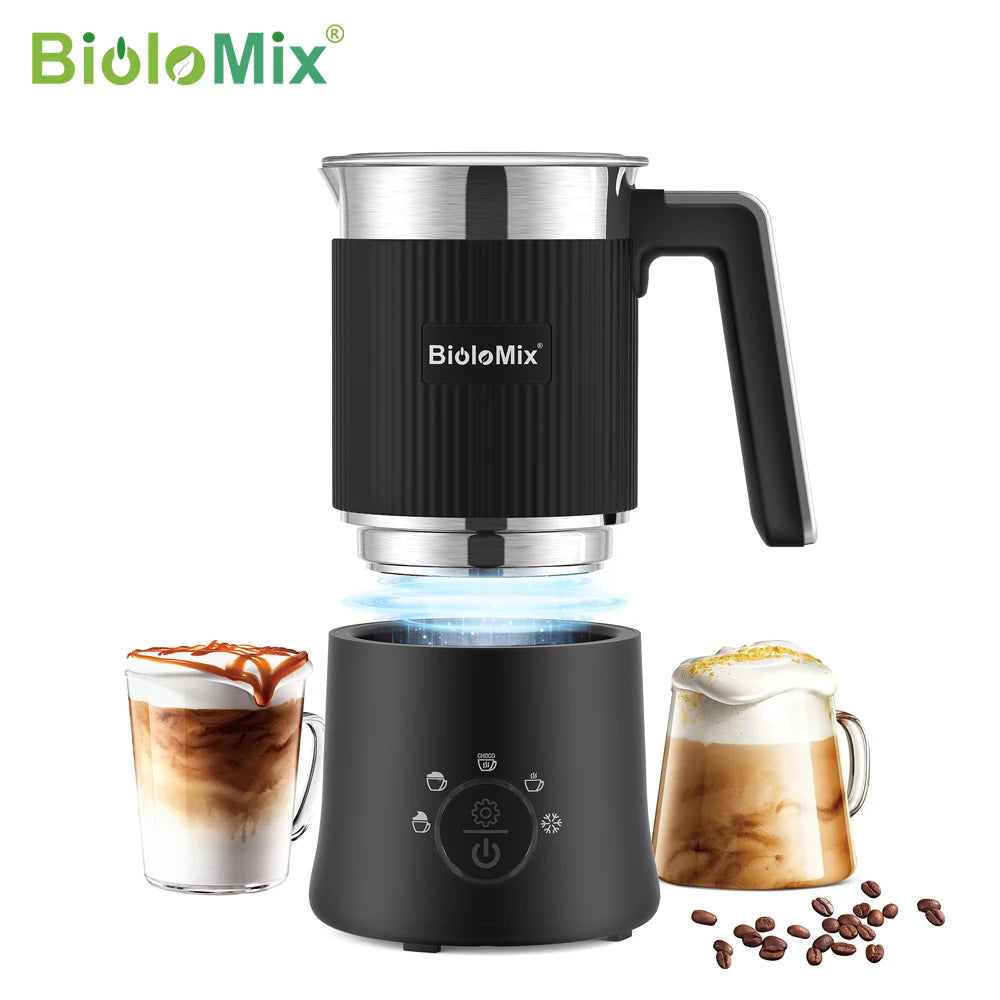 BioloMix 5-in-1 Electric Milk Frother & Steamer