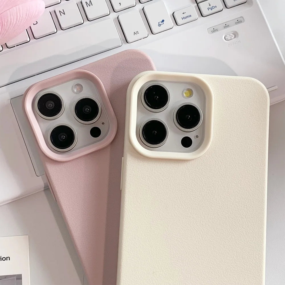 LUXE LINE Leather Shockproof Soft TPU iPhone Case
