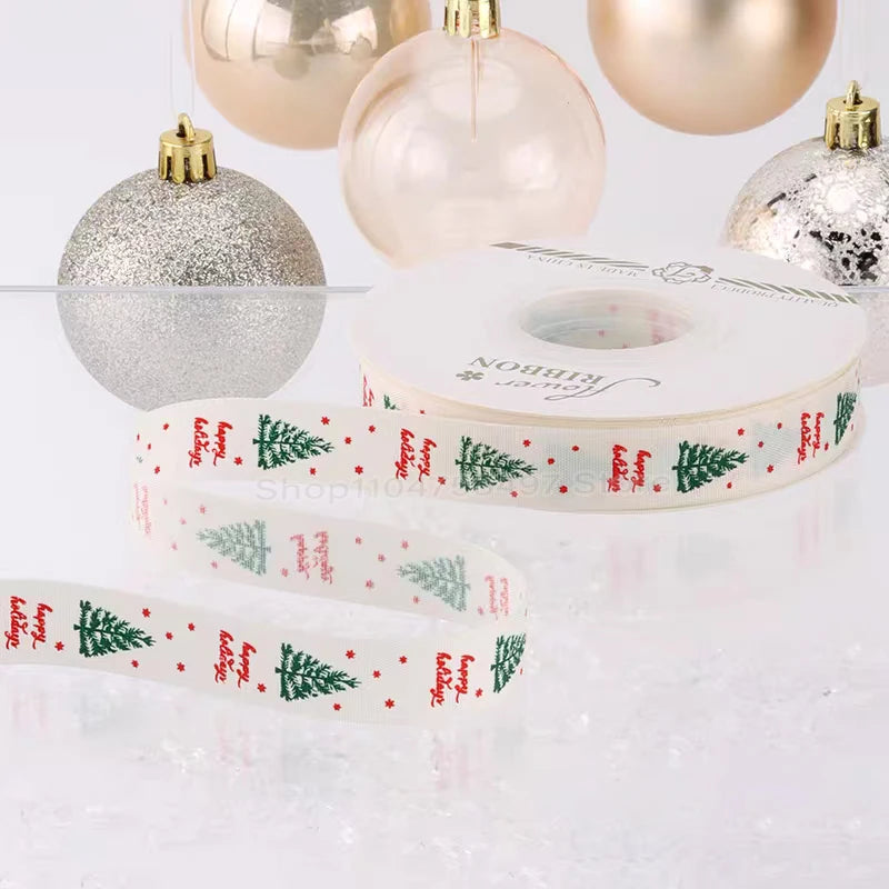 25-Yard Christmas Tree Ribbon (15mm)