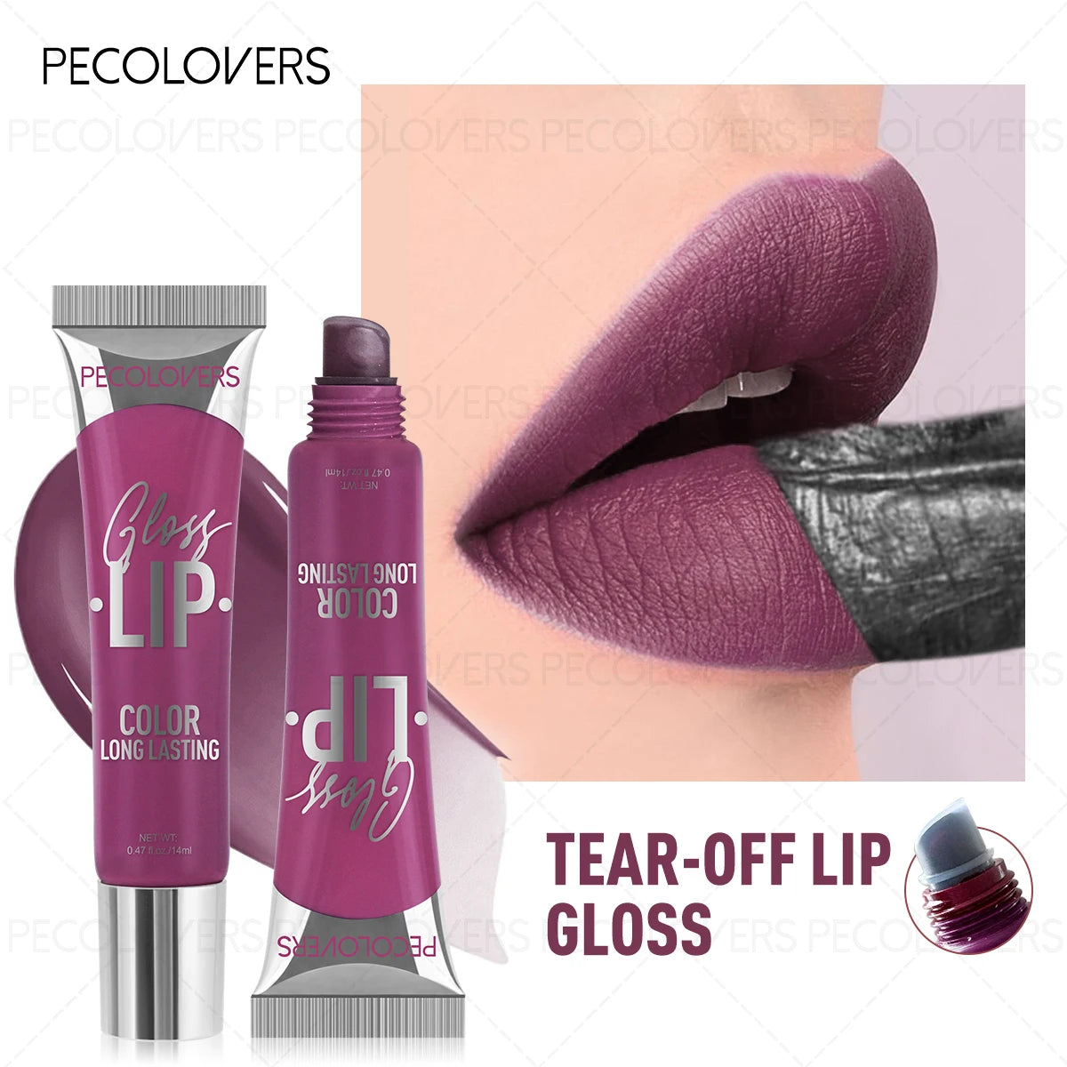 Peel-Off Liquid Lip Gloss Long-Lasting