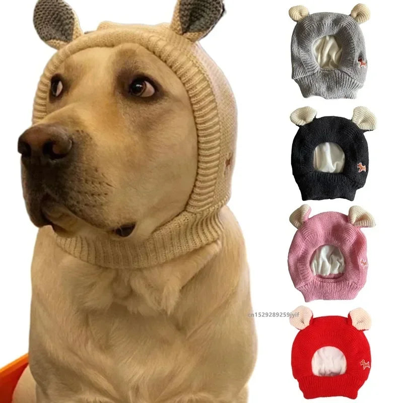 LUXE LINE Dog Ear Muffs Knitted Hat