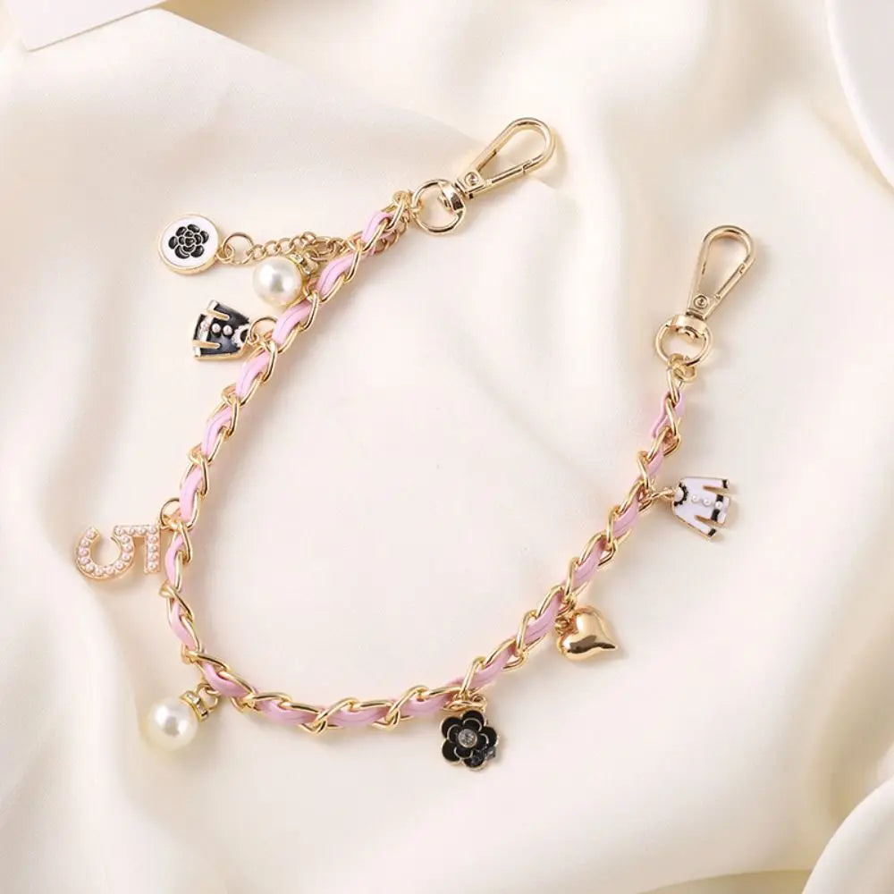 LUXE LINE Colorful Leather Phone Charm – Wrist Chain Pendant Strap