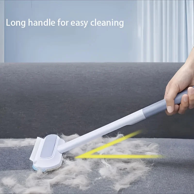 Remover with Long Handle Multi-Functional Pet Hair, Durable Nylon Material,Perfect for Cleaning Cat and Dog Fur from Beds&Sofas