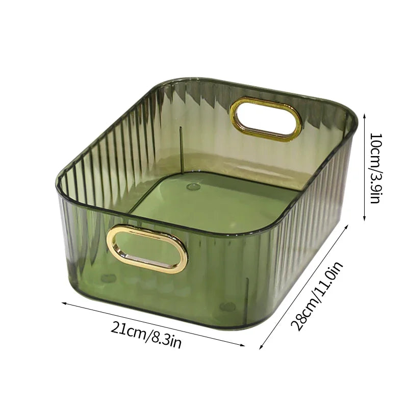 LUXE LINE Acrylic Organizer – Rectangular Bathroom & Makeup Storage for Bedroom & Living Room