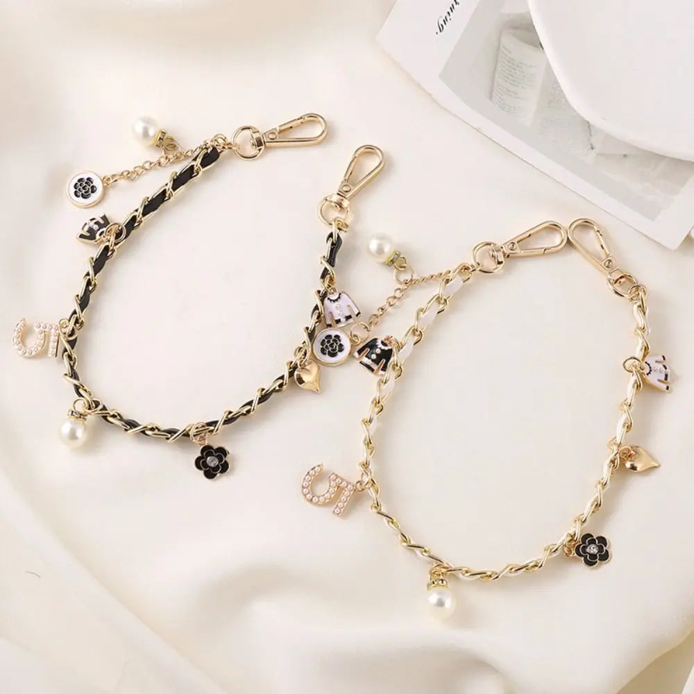 LUXE LINE Colorful Leather Phone Charm – Wrist Chain Pendant Strap