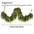 Faux Cedar Pine Garland Wreath Decoration