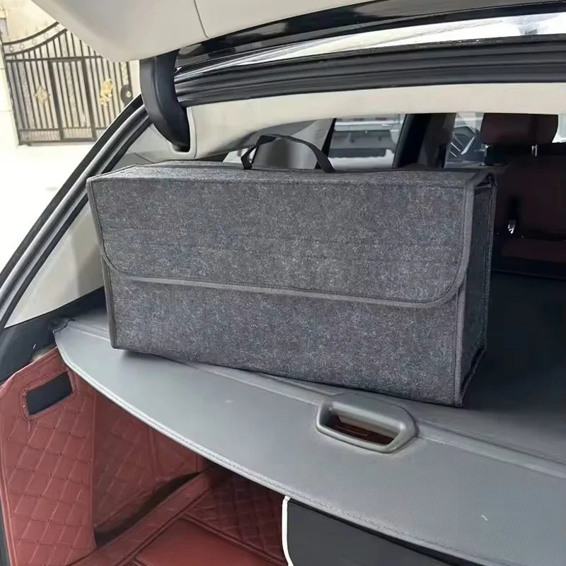 LUXE LINE Car Trunk Felt Organizer – Large Anti-Slip Boot Storage Box