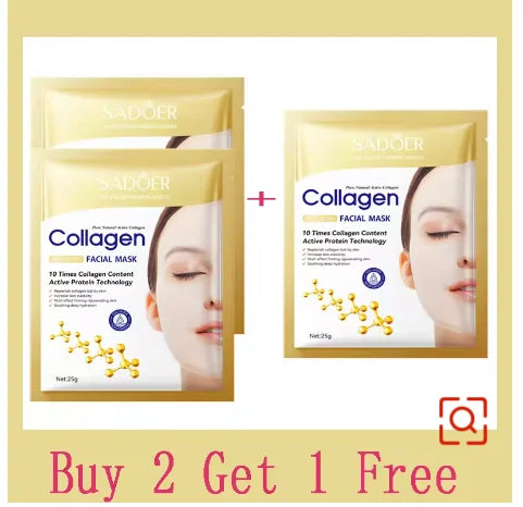 Korean Anti-Wrinkle Collagen Face Mask (10-Pack)