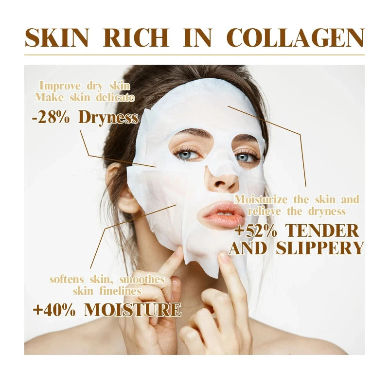 10pcs Korean Collagen Anti Wrinkle Facial Mask