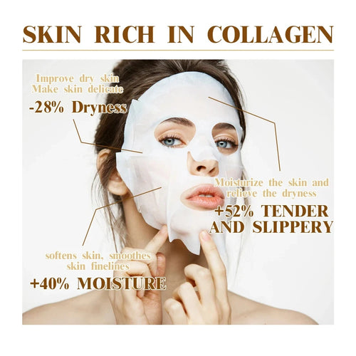 10pcs Korean Collagen Anti Wrinkle Facial Mask