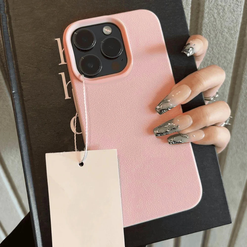 LUXE LINE Leather Shockproof Soft TPU iPhone Case