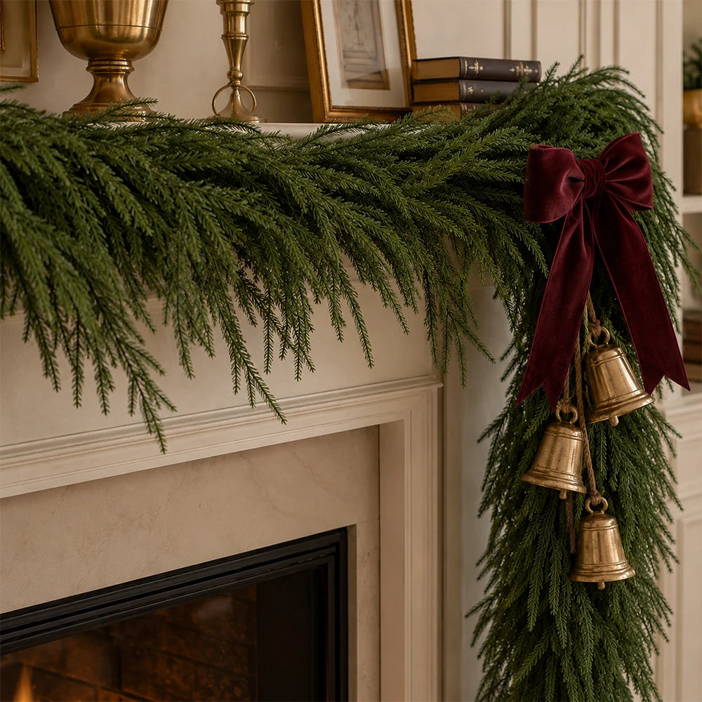 Norfolk Pine Artificial Hanging Wreath 5.6ft