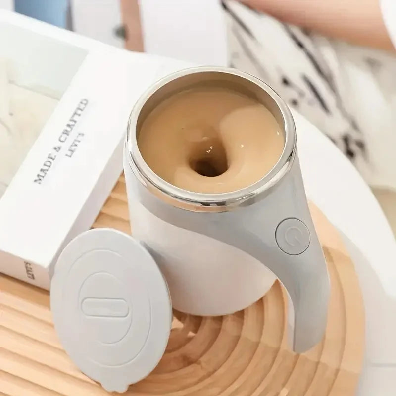 380ml Automatic Self Stirring Mug Coffee Milk Fruits Mixing Cup Electric Stainless Steel Lazy Rotating Mug Magnetic Stirring Cup