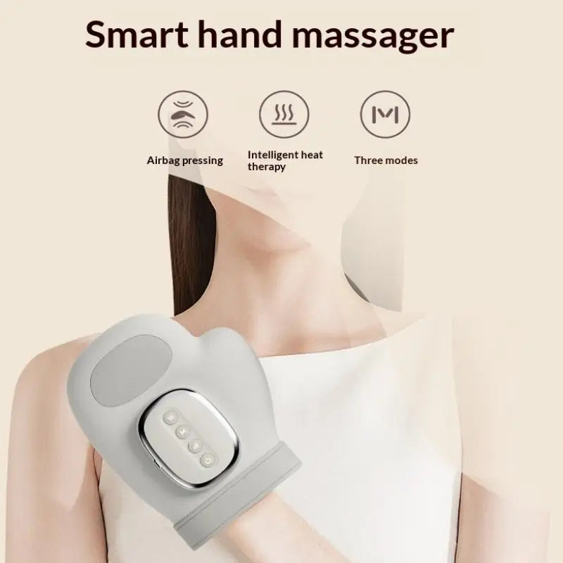 LUXE LINE Hand Massager with Airbag Compression – 3 Modes, 5 Levels for Finger & Palm Relief