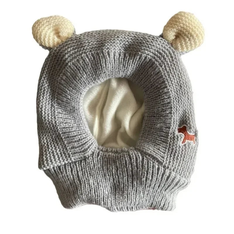 LUXE LINE Dog Ear Muffs Knitted Hat