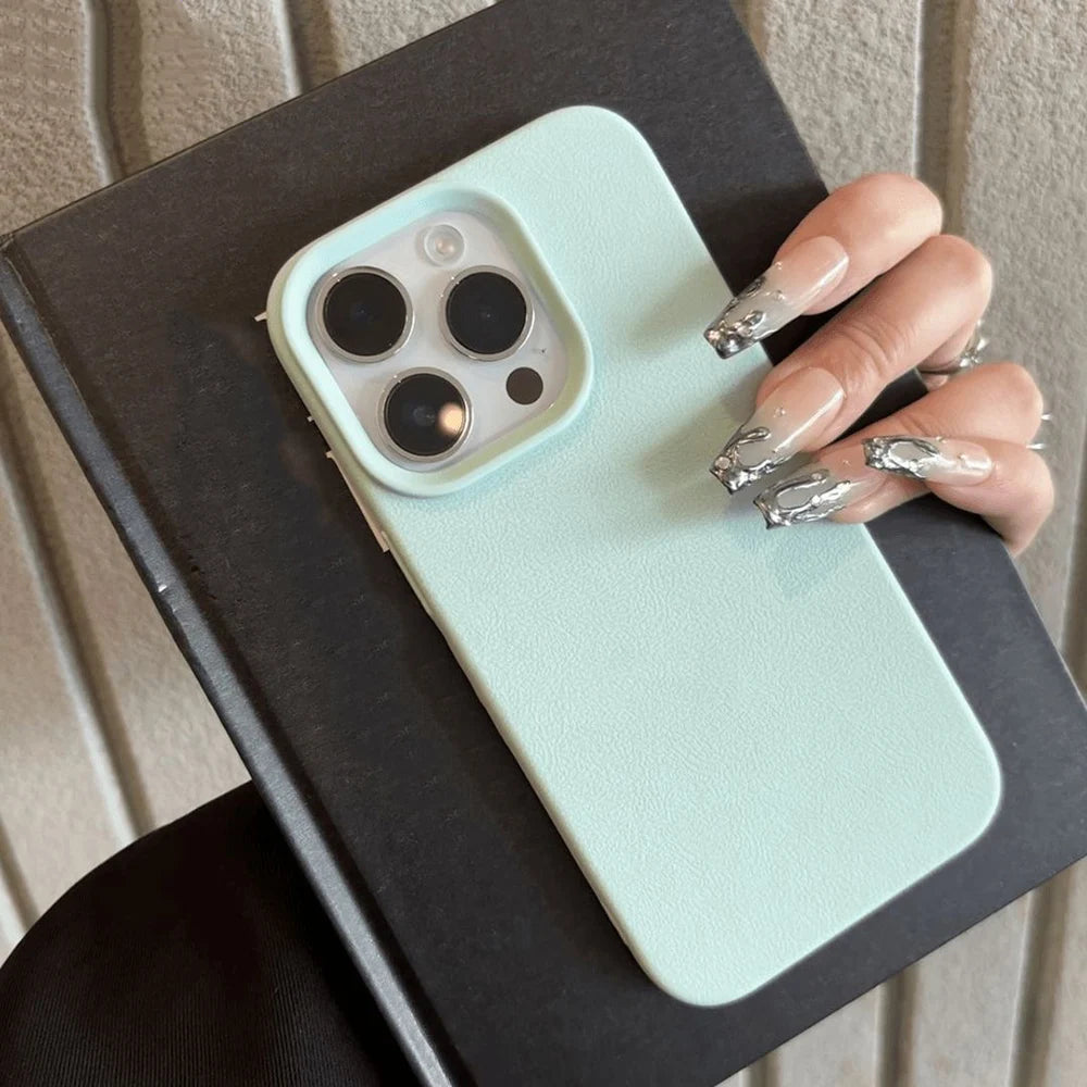 LUXE LINE Leather Shockproof Soft TPU iPhone Case