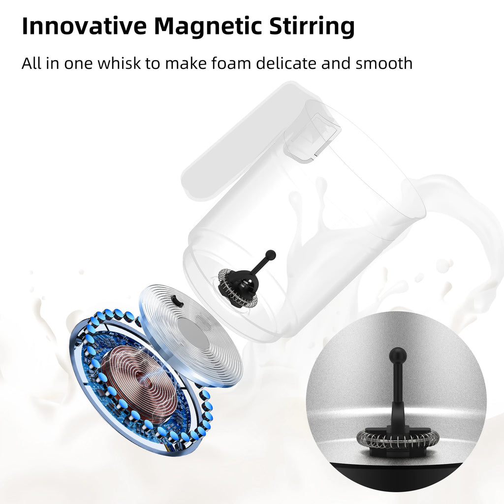 BioloMix 5-in-1 Electric Milk Frother & Steamer