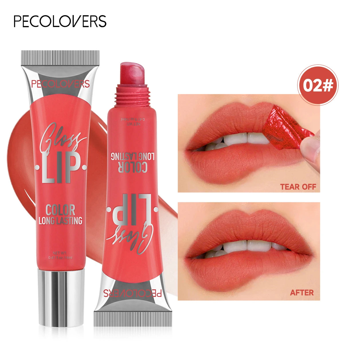 Peel-Off Liquid Lip Gloss Long-Lasting