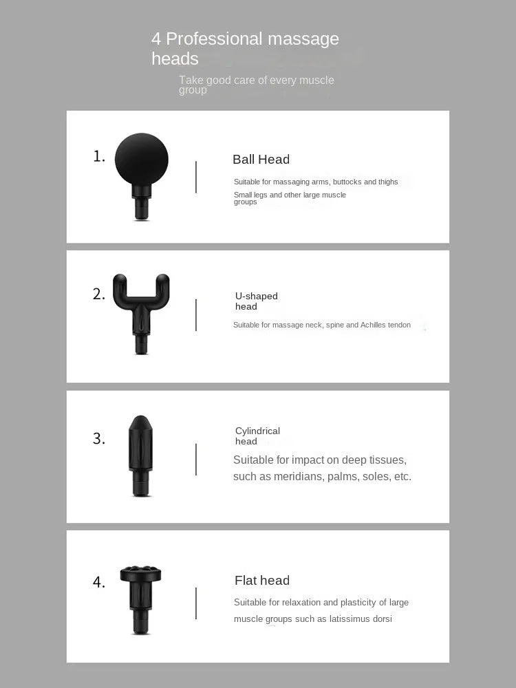 LUXE LINE Massage Gun – Handheld Deep Muscle Massager, 6 Modes & 6 Gears