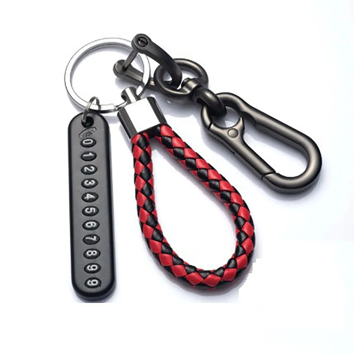 LUXE LINE DIY Number Plate Leather Keychain