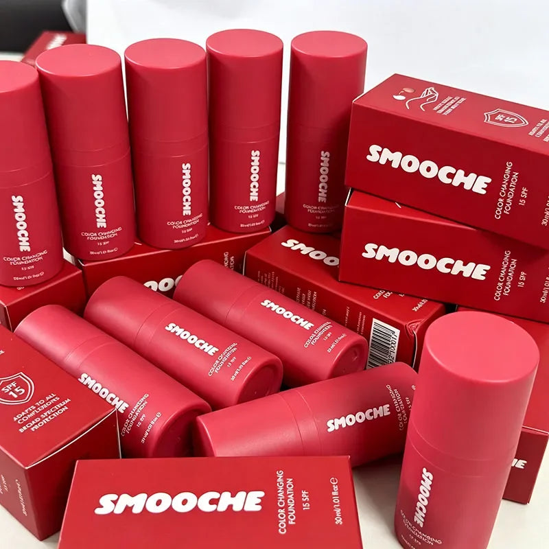 SMOOCHE Concealer Set Skin Tone Adaptive Color Changing Liquid Foundation Lightweight Moisturize Natural Skin Tone Face Makeup