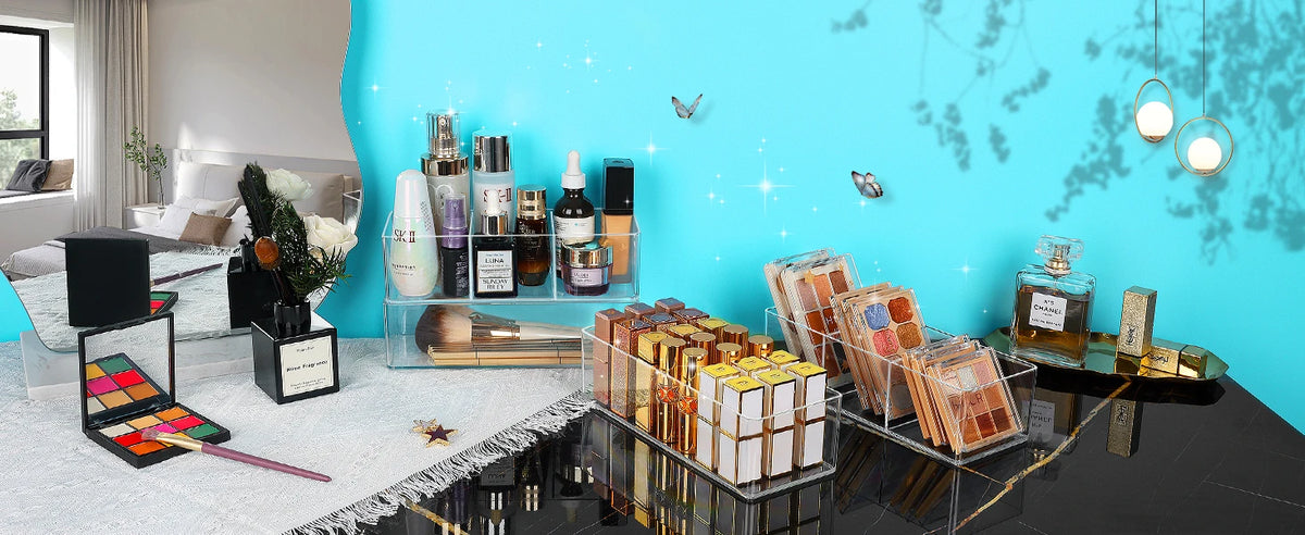 LUXE LINE Makeup Organizer for Drawer & Vanity – Countertop & Cabinet Storage Box