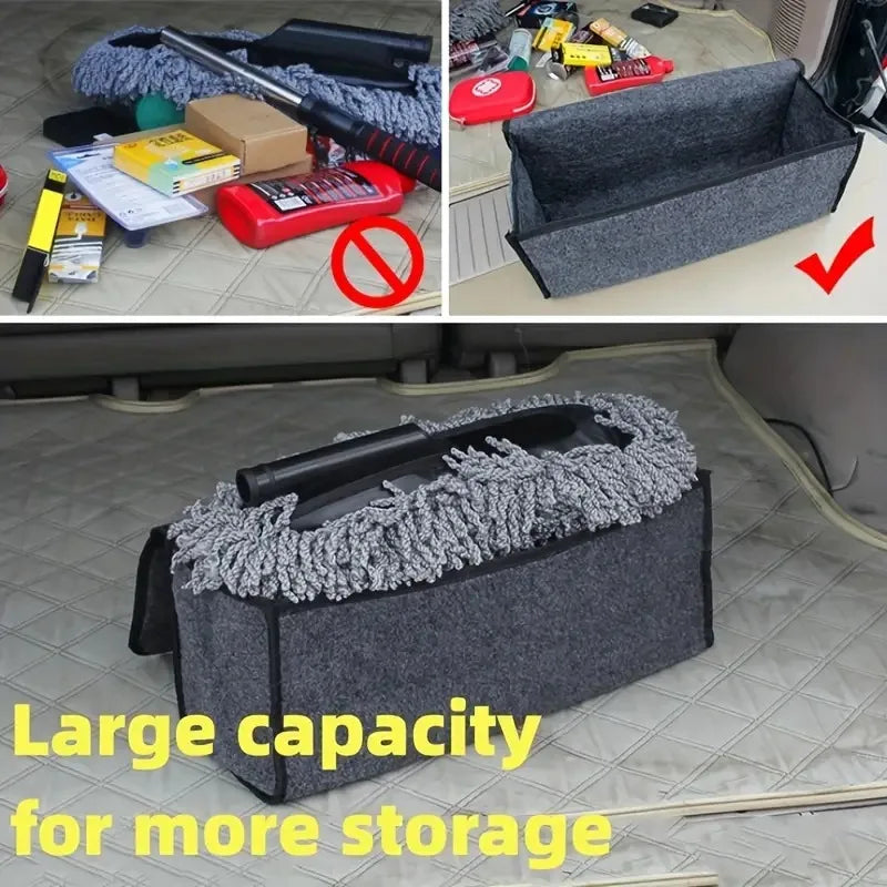 LUXE LINE Car Trunk Felt Organizer – Large Anti-Slip Boot Storage Box