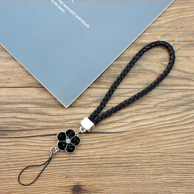 LUXE LINE Multicolor Braided Phone Charm Strap & Keychain Lanyard