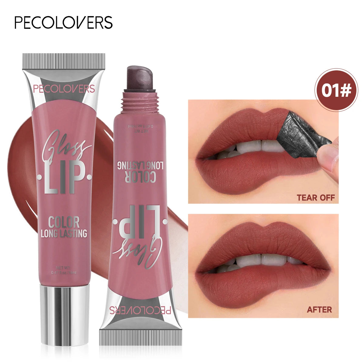 Peel-Off Liquid Lip Gloss Long-Lasting
