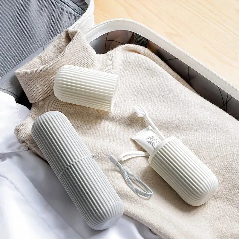 Portable Toothpaste Toothbrush Protect Holder Case Travel Camping Storage Box Organizer Travel Toiletries Storage Cup New Creat