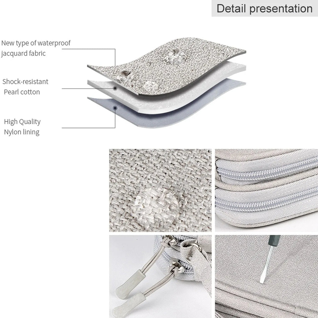 Data Cable Storage Bag Waterproof Portable Carry Case  Storage Bag Travel Organizer Bag for Cable Cord USB Charger