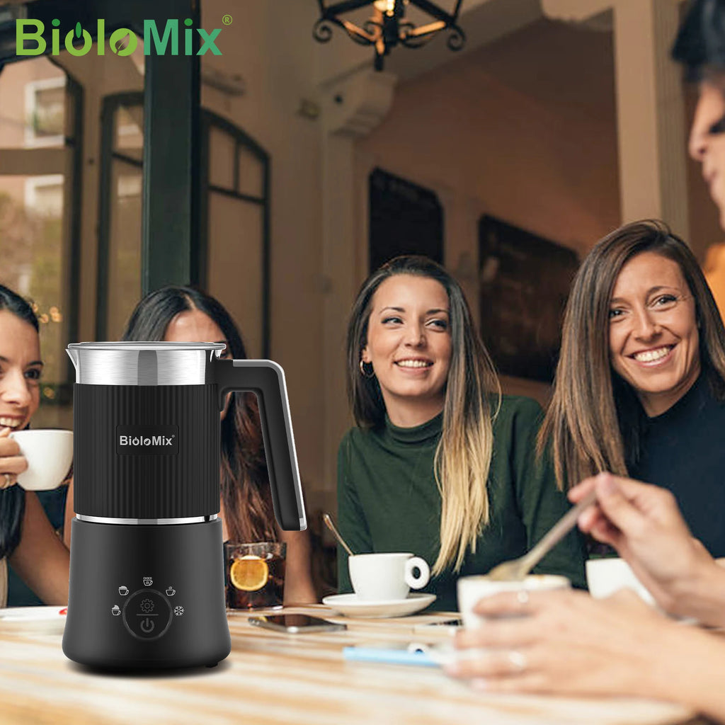 BioloMix 5-in-1 Electric Milk Frother & Steamer