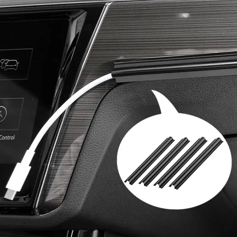 4Pc Sleek Car Cable Organizer Kit Universal Sleeves for a Neat Damage-Free Interior Protect Charging Wires Enhance Aesthethetic