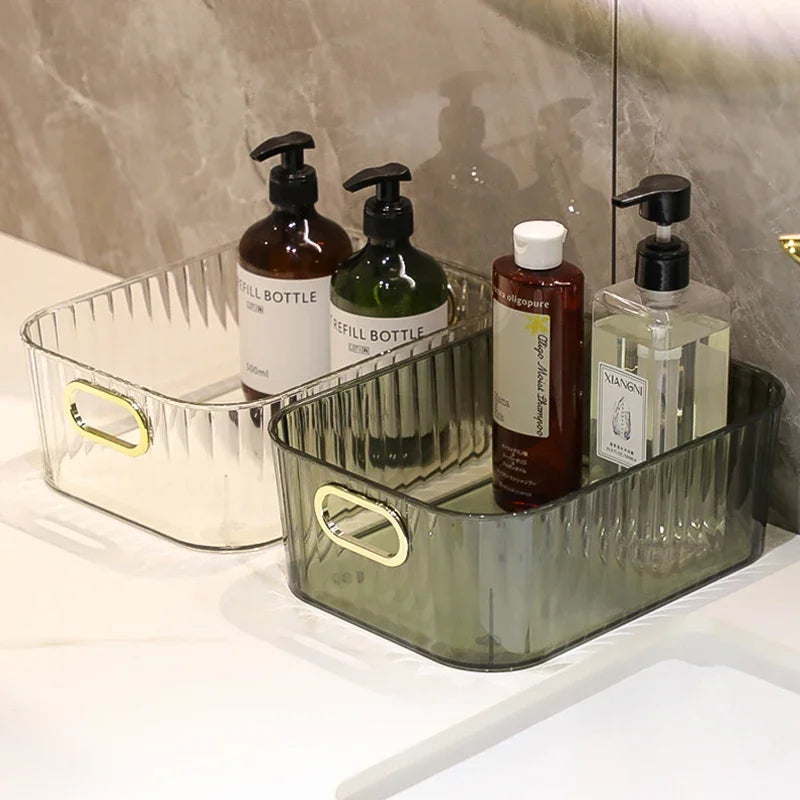 LUXE LINE Acrylic Organizer – Rectangular Bathroom & Makeup Storage for Bedroom & Living Room