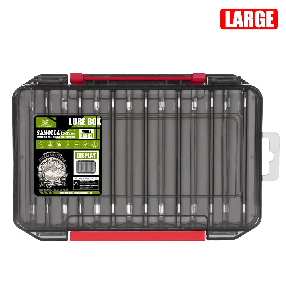 LUXE LINE Fishing Tackle Box – 14-Compartment Double-Sided Lure & Hook Organizer