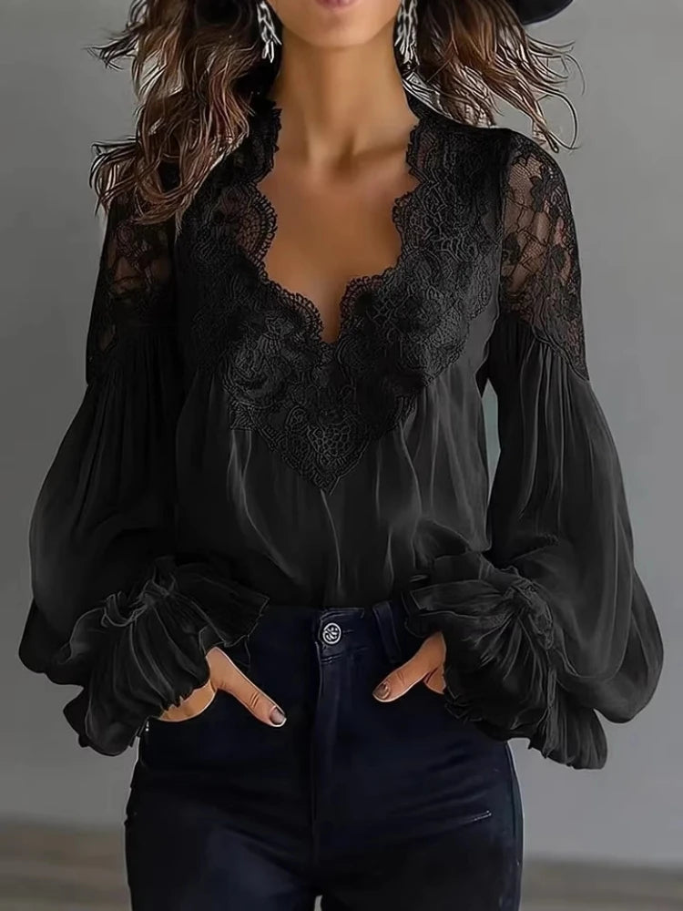 White Commuter Blouse Top