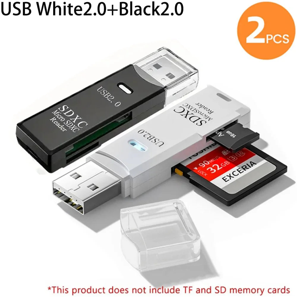 LUXE LINE 2-in-1 USB 3.0 Card Reader – MiniSD, TF & Flash Drive Adapter