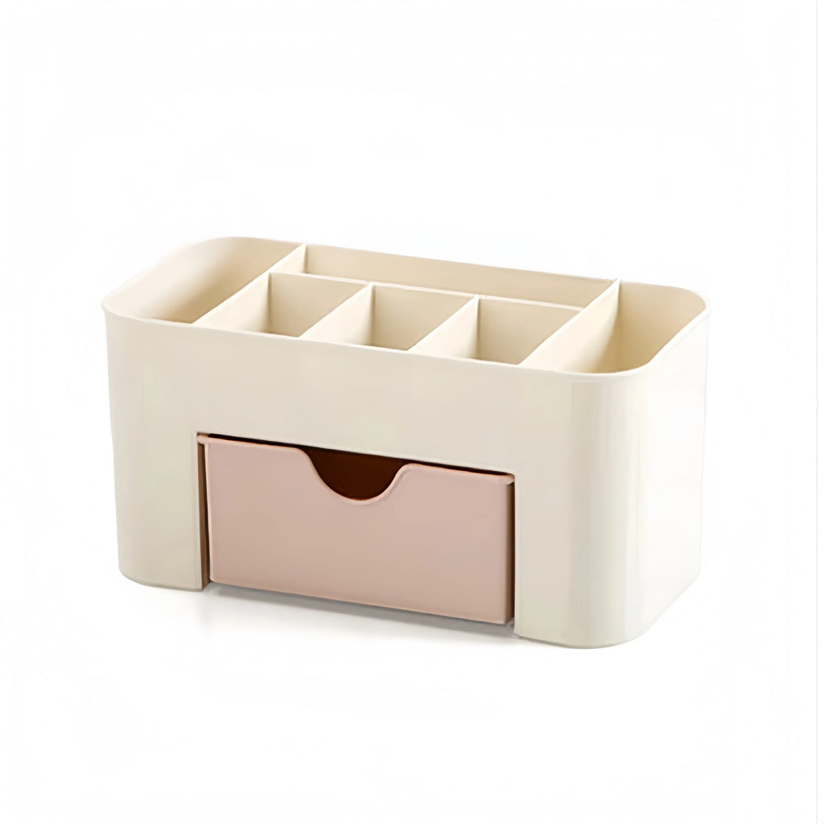 LUXE LINE Makeup Organizer with 1 Drawer & 6 Compartments – Desk Cosmetic Storage Box
