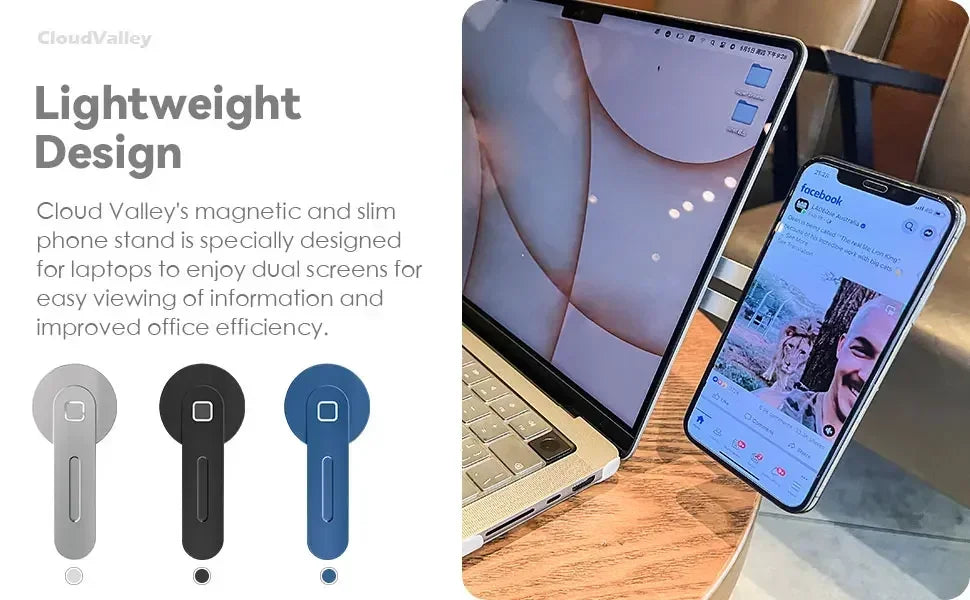LUXE LINE Magnetic Laptop & Monitor Phone Holder Mount