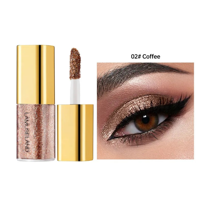 8-Color Pearlescent Shimmer Liquid Eyeshadow Set